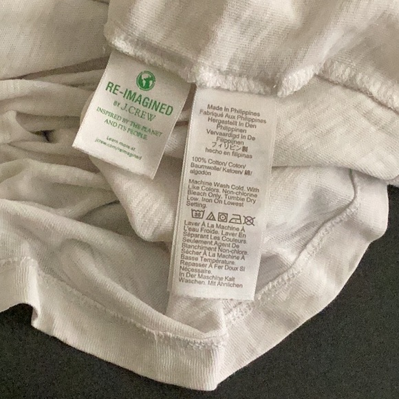 L J Crew Ivory White Cute Doggie Sketches Collectible Tee Cotton - Picture 8 of 11